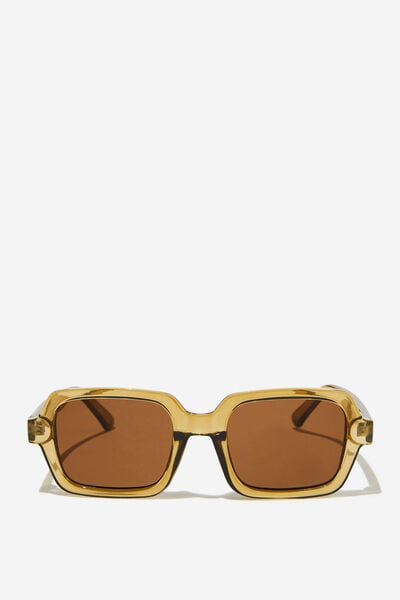 Zoe Square Sunglasses, CRYSTAL TAUPE