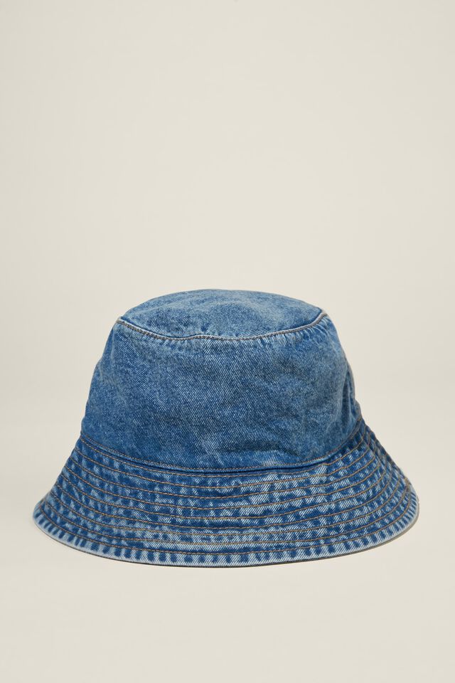 Bianca Bucket Hat, WASHED DENIM/SURFERS BLUE
