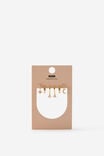 Premium Plated 3Pk Mid Earring, GOLD CELESTIAL PINK DIA - example image 2