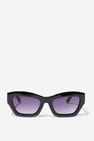 Ciara Cat Eye Sunglasses, BLACK - alternate image 1