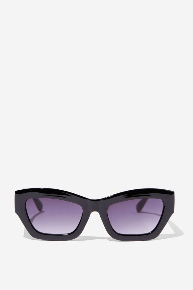 Ciara Cat Eye Sunglasses, BLACK