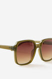Georgia Oversized Square Sunglasses, CRYSTAL MOSS AGATE/BROWN - example image 2