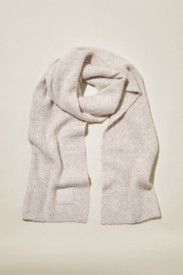 Olivia Knit Scarf, BISCUIT MARLE