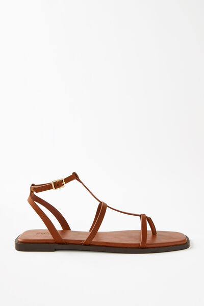 Cannes Toe Post Sandal, TAN