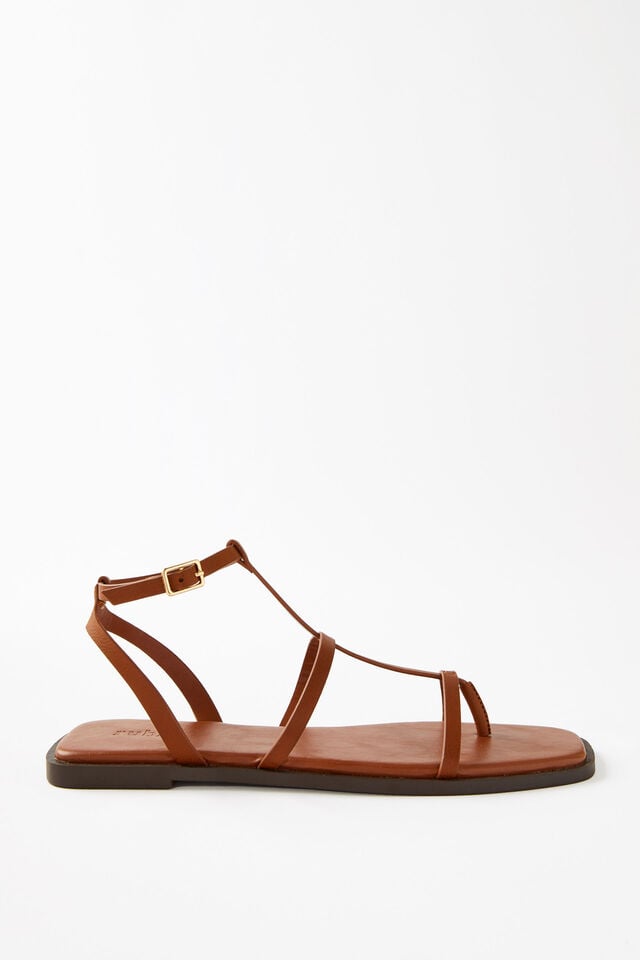 Cannes Toe Post Sandal, TAN