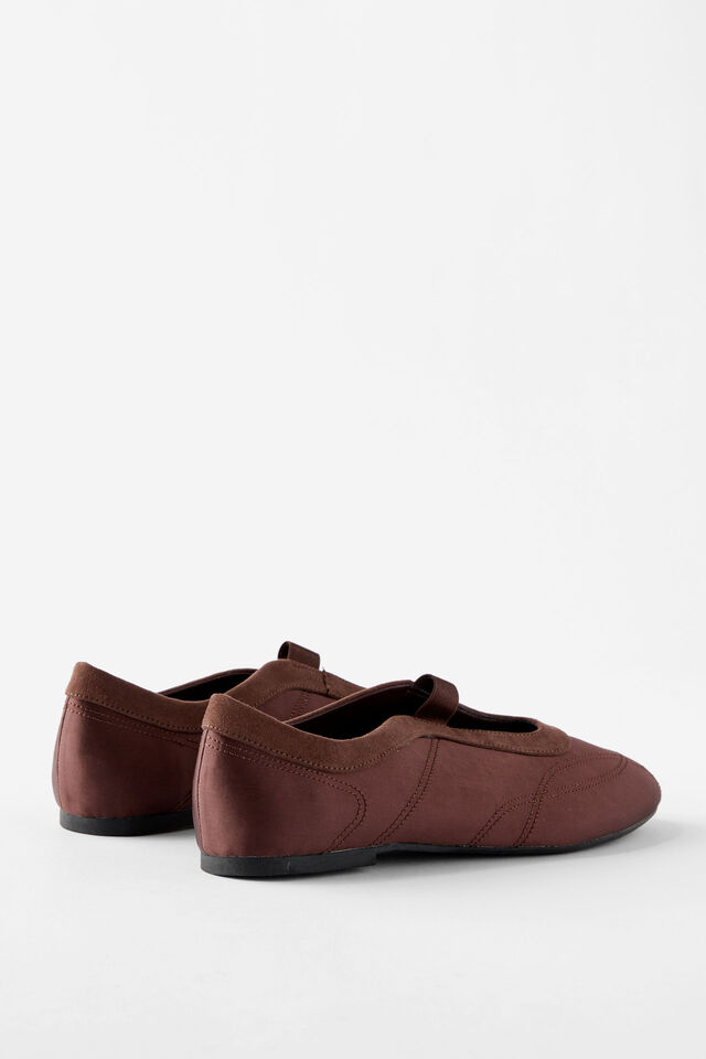 Holly Elasticated Sporty Ballet, CHOC SATIN