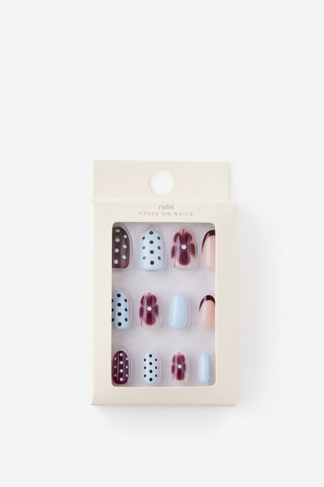 Press On Nails, FLORAL POLKA MULTI.