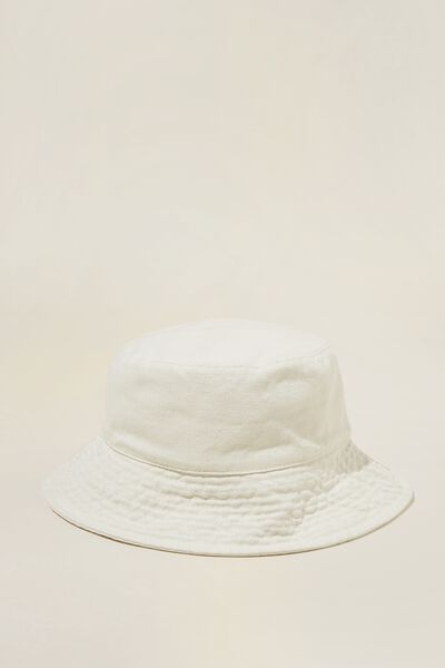 Bianca Bucket Hat, ECRU WASH
