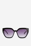 Liana Oversized Sunglasses, BLACK/PURPLE SMOKE - alternate image 1