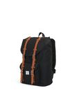 Herschel Little America Mid-Volume Backpack, BLACK/TAN SYNTHETIC LEATHER