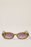 Ophelia Oval Sunglasses, CAMEO GREEN - alternate image 1