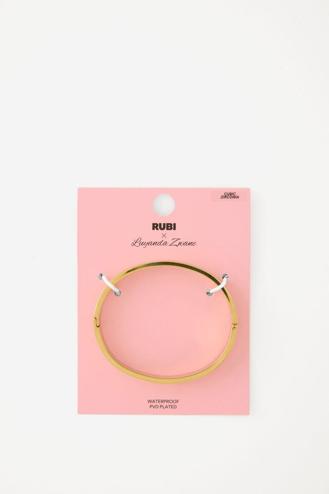 Rubi X Luyanda Zwane, WATERPROOF BANGLE GOLD CELESTIAL DIA