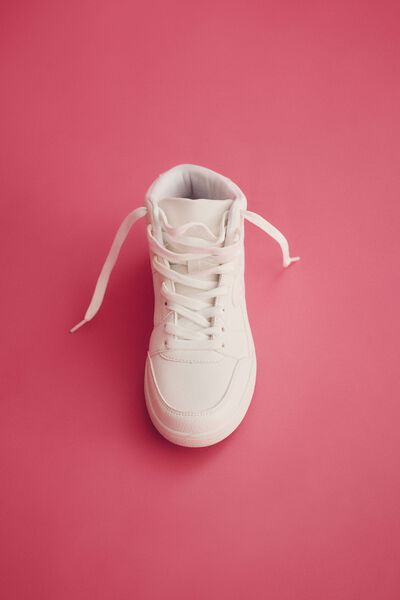 Martha High Top Sneaker, WHITE