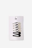 Hair Clips, BLACK/SILVER SNAP - example image 2