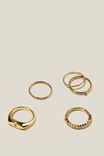Multipack Rings, GOLD PLATED THIN DIA - alternate image 1