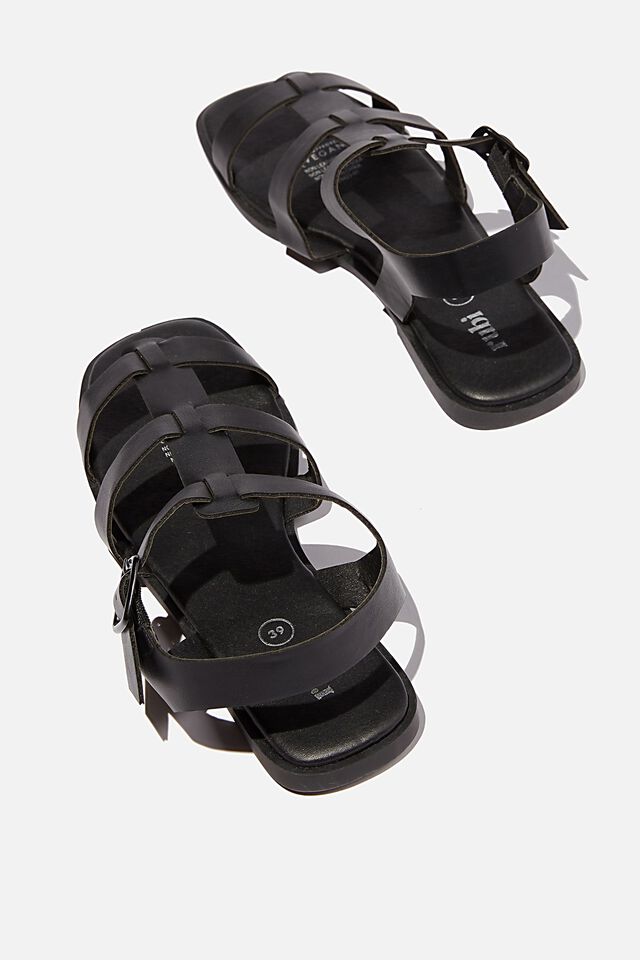 Marley Chunky Gladiator Sandal, BLACK PU