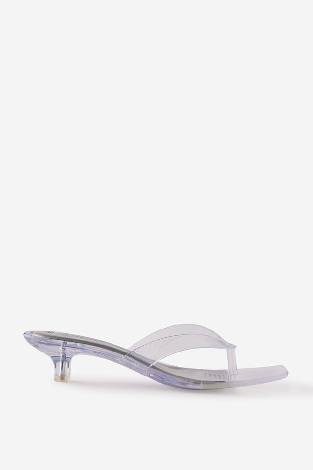 Jelly Flip Flop Heel, CLEAR