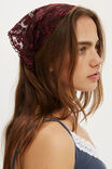 Knot Your Everyday Scarf, BURGUNDY FLORAL LACE - example image 2
