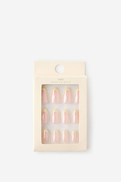 Press On Nails, GLAZED LEMON FRENCHY.