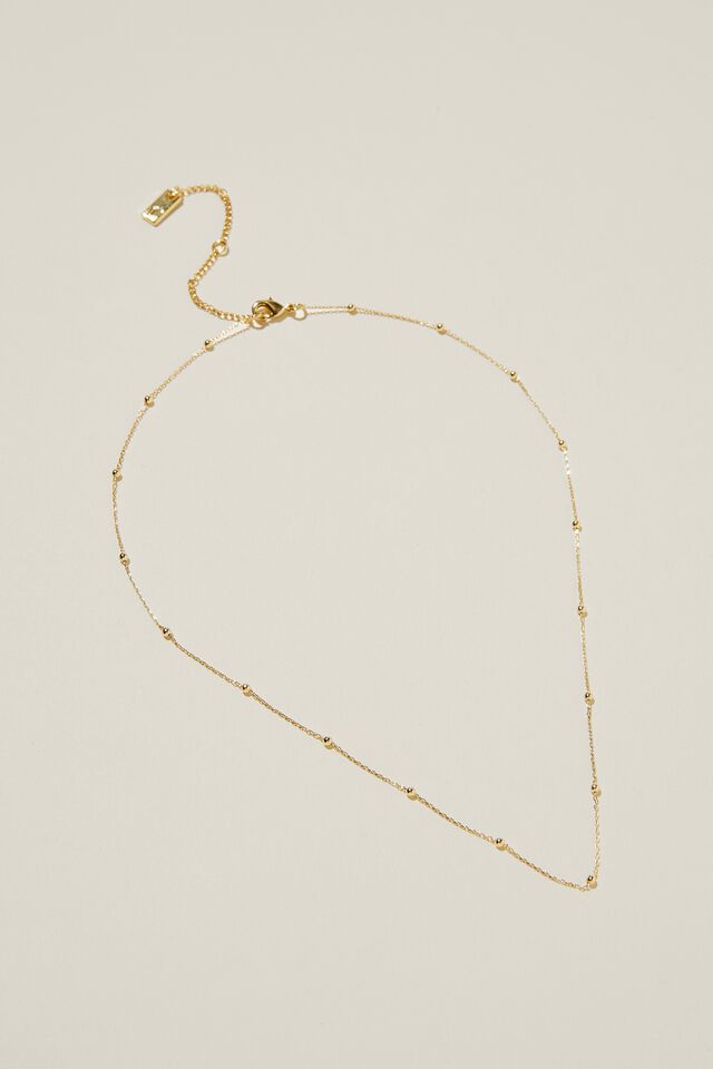 Fine Chain Necklace, GOLD PLATED FINE SATELLITE