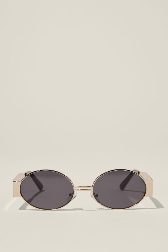 Izzy Round Metal Sunglasses, SILVER/SMOKE