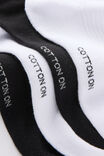 2Pk Frill Rib Crew Sock, WHITE/BLACK - example image 2