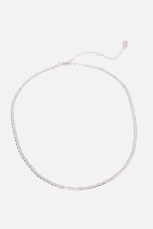 Premium Single Chain Necklace Silver Plated, STERLING SILVER PLATED JUPITER