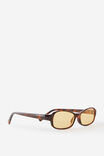 Jamie Slim Wrap Around Sunglasses, DEEP TORT/YELLOW - example image 3