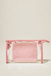 Holiday Clear Cosmetic Case, BLUSH - alternate image 1