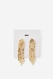 Large Charm Earring, GOLD GLOW MESH DROP - example image 2