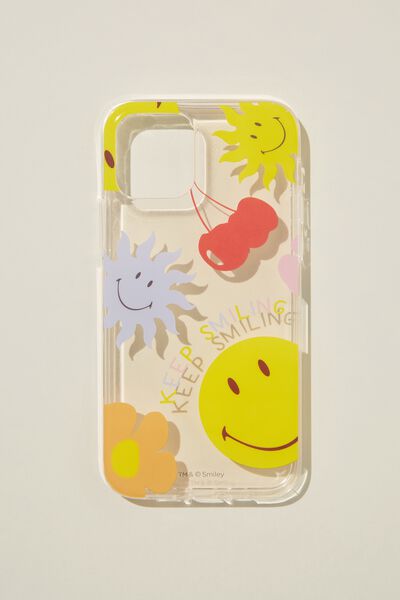 License Printed Phone Case Iphone 12/12 Pro, LCN SMI SMILEY STICKER YARDAGE