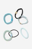 All Tied Up Hair Tie Pack, BLUE BLACK/METALLIC - alternate image 2