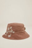 Reversible Bianca Bucket Hat, HAVEN FLORAL/ECRU CHOC STRIPE - alternate image 1