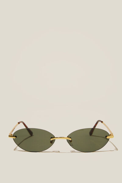 Haze Metal Racer Sunglasses, GREEN/GOLD