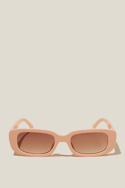 Óculos de Sol - Abby Rectangle Sunglasses, SOFT PEACH