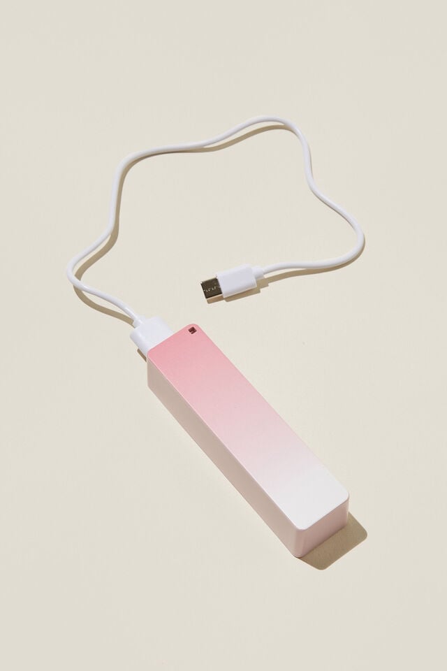 Charge On The Go Power Bank, PINK OMBRE