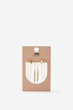 Premium Plated 3Pk Mid Earring, GOLD DIA CHAIN THREADER - example image 2