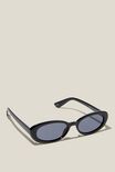 Ophelia Oval Sunglasses, BLACK - alternate image 2