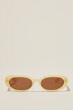 Ophelia Oval Sunglasses, DAISY YELLOW - alternate image 1