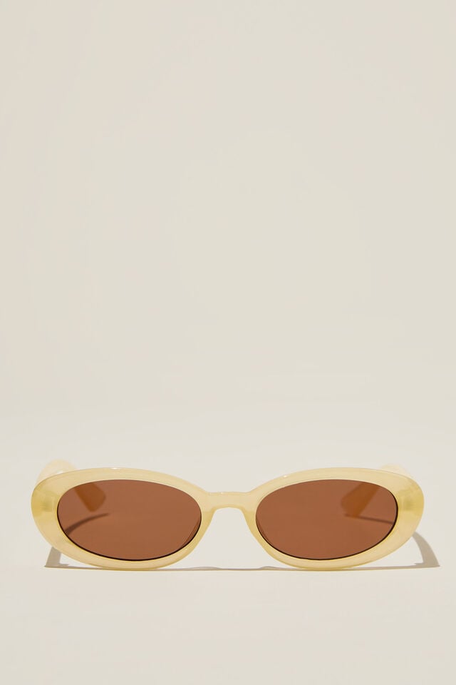 Ophelia Oval Sunglasses, DAISY YELLOW
