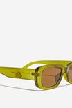 Abby Rectangle Sunglasses, SWEET GREEN - alternate image 2