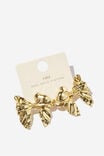 Mid Charm Earring, GOLD PLATED DROP BOWS - alternate image 2
