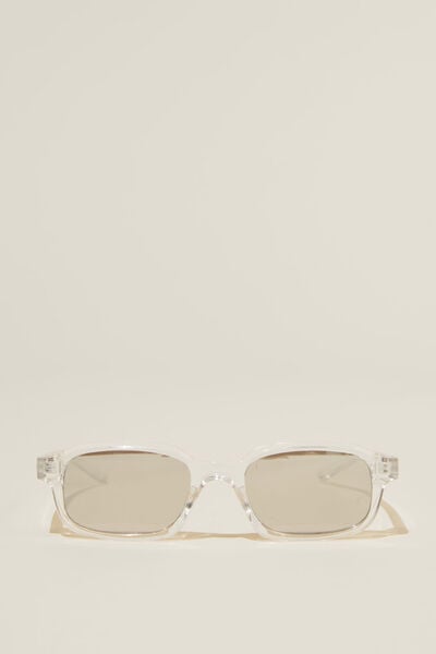 Ollie Square Sunglasses, CRYSTAL/REVO