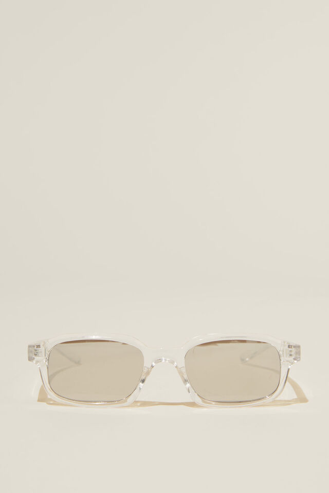 Ollie Square Sunglasses, CRYSTAL/REVO