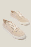 Cara Lace Up Sneaker, CAMEL DAISY EMBROIDERY - alternate image 2