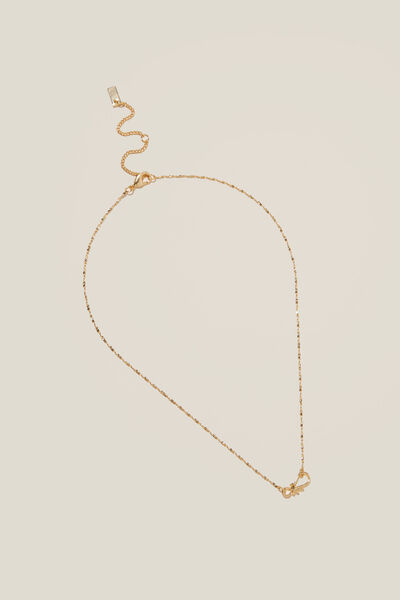 Pendant Necklace, GOLD PLATED KNOT