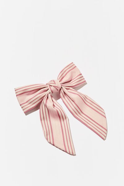 Heidi Hair Bow, PINK STRIPE