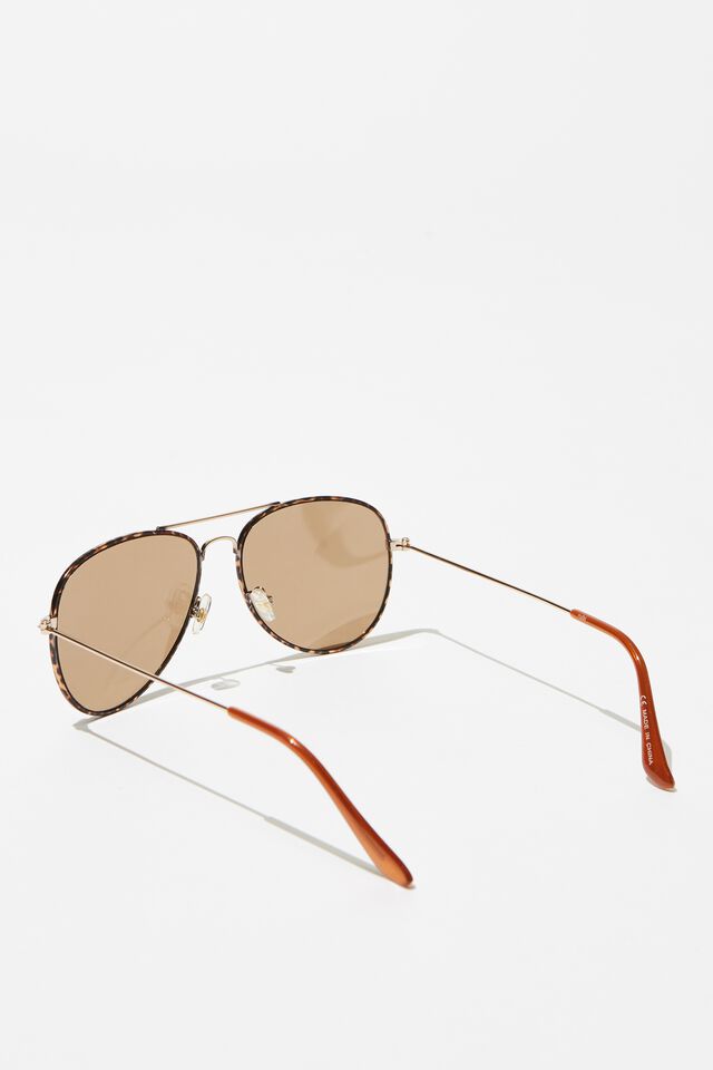 Arabella Metal Sunglasses, TORT
