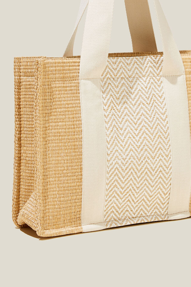 The Stand By Tote, NATURAL WOVEN TEXTURE