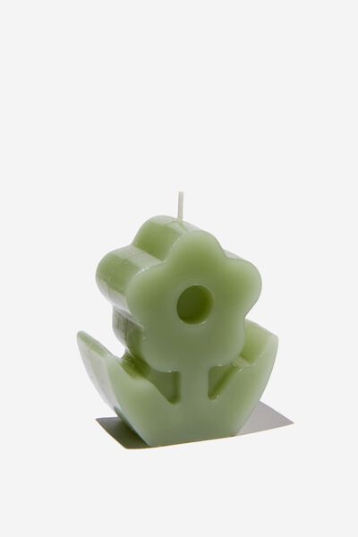 Flower Shaped Candle, SOFT GREEN